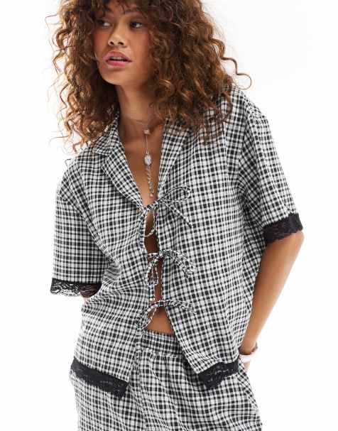 Camisas a cuadros para mujeres discount