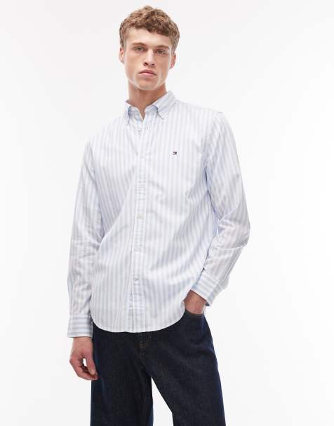 Camisa a rayas azul claro de popelina Flex de Tommy Hilfiger - view 1