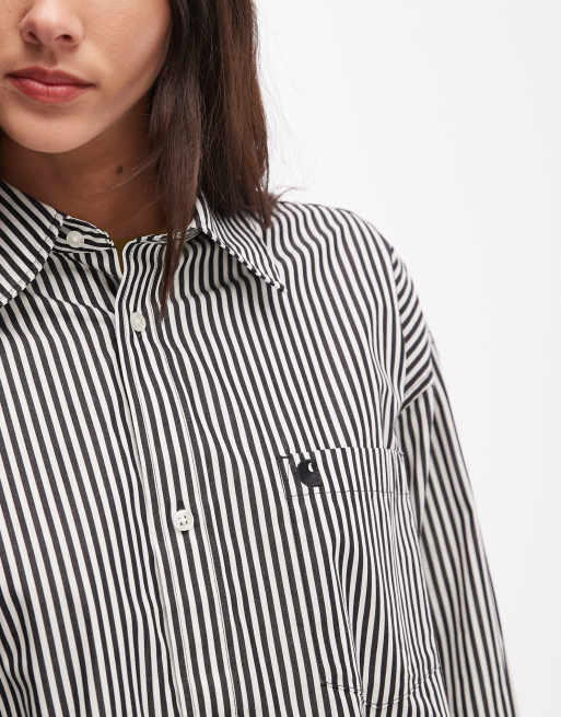 Camisa a rayas blancas y negras de manga larga Daldry de Carhartt WIP, 4 de 4