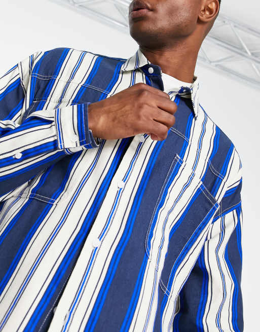Camisa a rayas de estilo vintage extragrande de ASOS DESIGN ASOS