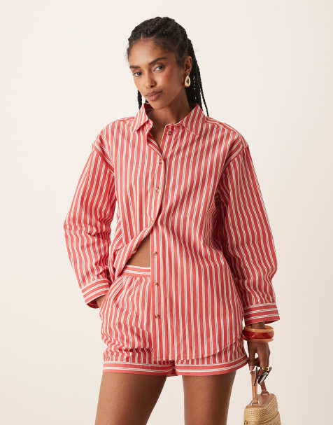 Camisa a rayas rojas holgada Cindy de Nobody's Child (parte de un conjunto) - view 1