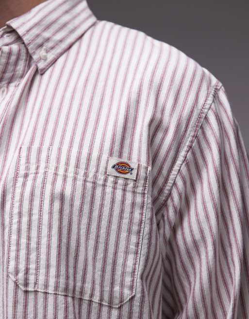 Camisa a rayas rojas y blancas Gallatin de Dickies, 5 de 5