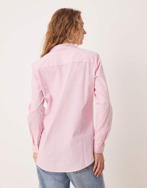 Camisa a rayas rosas de manga larga de JDY, 3 de 4
