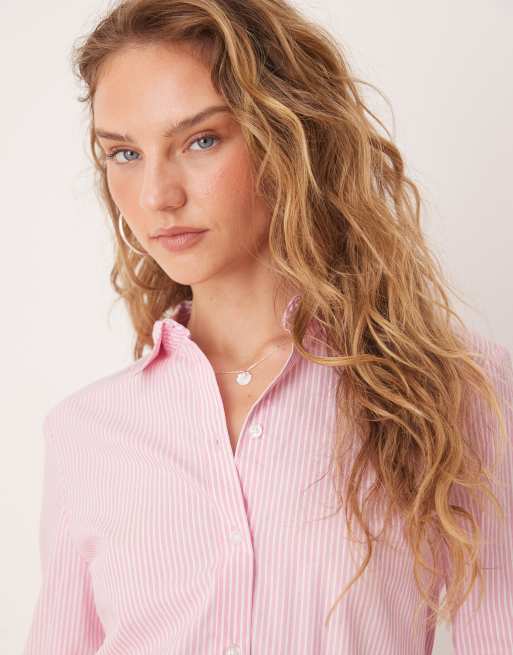 Camisa a rayas rosas de manga larga de JDY, 4 de 4