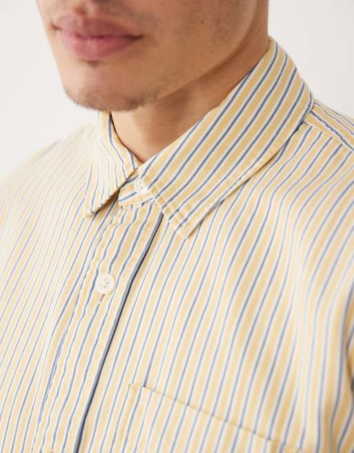 Camisa amarilla a rayas de manga larga de Abercrombie & Fitch, 3 de 5