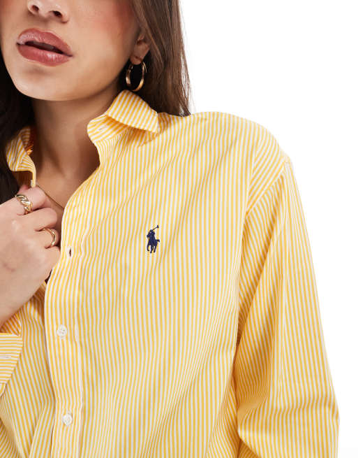 Camisa amarilla con logo de Polo Ralph Lauren, 3 de 4