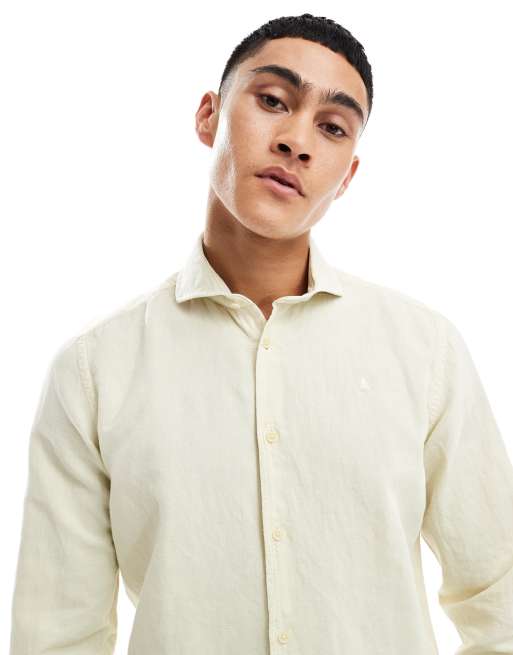 Camisa amarilla estilo vintage de lino de Scalpers ASOS