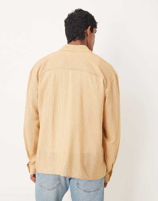 Camisa amarilla extragrande a rayas de ASOS DESIGN , 3 de 5