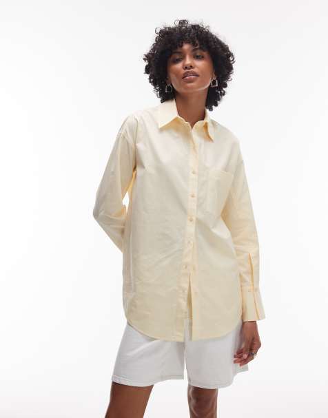 Camisa amarillo crema extragrande de Topshop - view 1