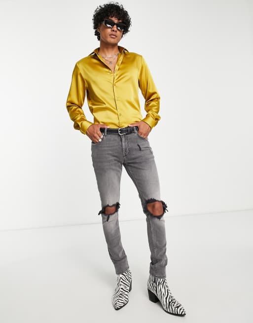 Camisa amarillo mostaza sale