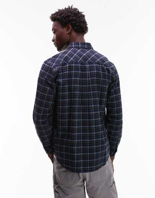Camisa azul a cuadros de franela Widmark de Carhartt WIP, 3 de 5