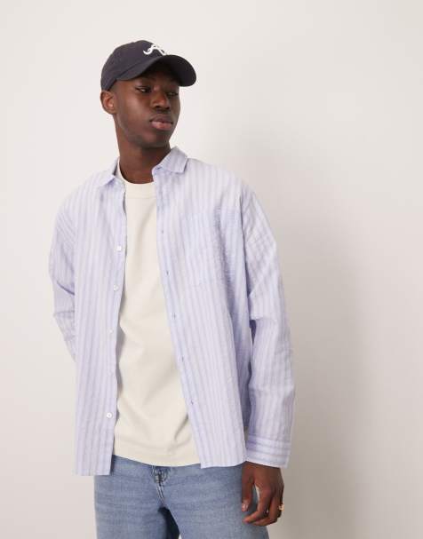 Camisa azul a rayas de manga larga de sirsaca de Selected Homme - view 1