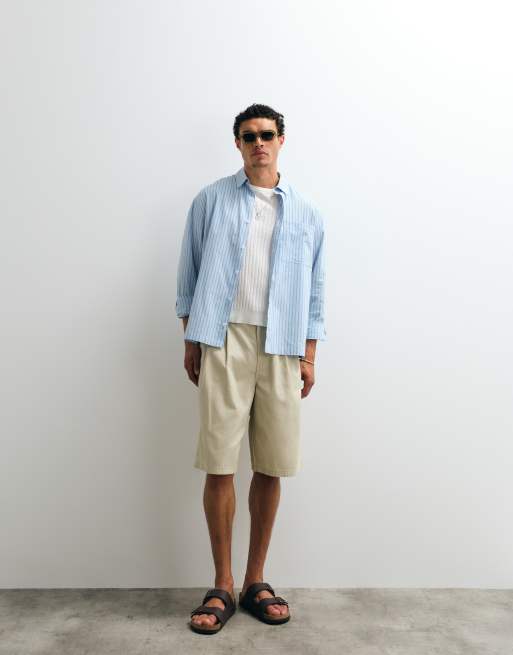Camisa azul a rayas extragrande de ASOS DESIGN, 2 de 9