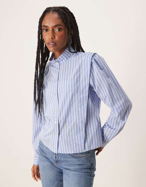Camisa azul a rayas Shoul de Scalpers - view 1