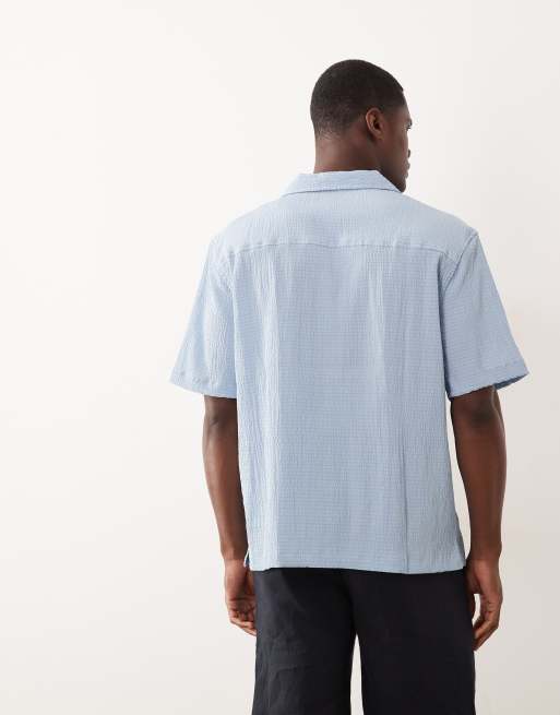 Camisa azul claro de corte estándar de sirsaca de River Island, 5 de 5