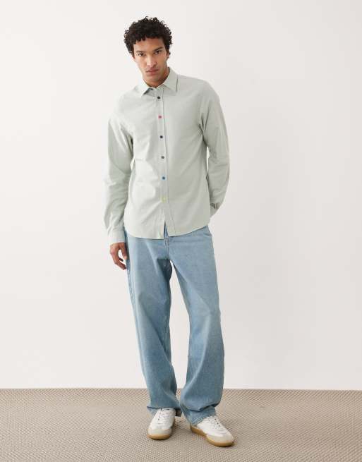Camisa azul claro de corte sartorial y manga larga de PS Paul Smith, 3 de 5
