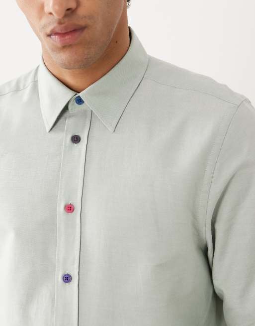 Camisa azul claro de corte sartorial y manga larga de PS Paul Smith, 4 de 5