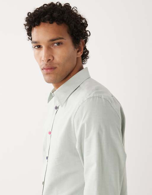 Camisa azul claro de corte sartorial y manga larga de PS Paul Smith, 5 de 5