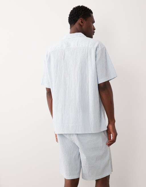Camisa azul con cuello de solapas de sirsaca de Jack & Jones (parte de un conjunto), 5 de 5