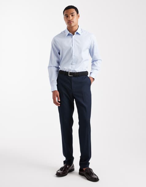 Camisa azul de corte estándar de ASOS DESIGN - view 1