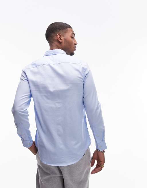 Camisa azul de corte slim de plumeti Flex de Tommy Hilfiger, 4 de 4