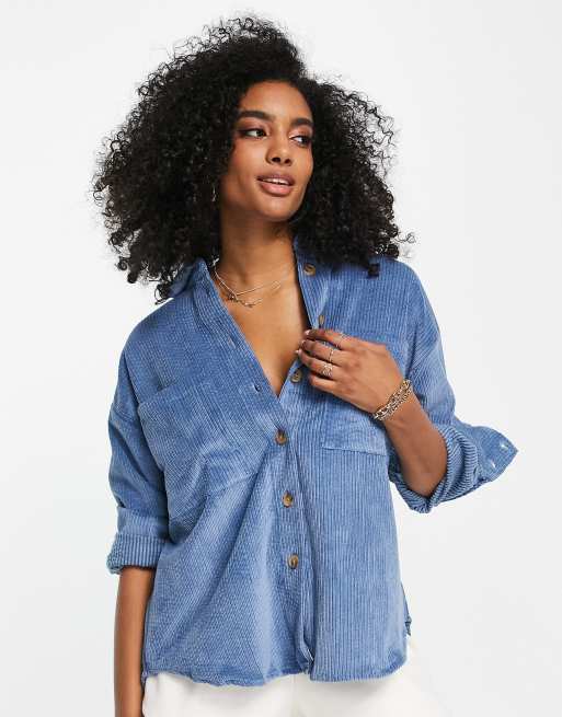 Camisa azul de Mango ASOS