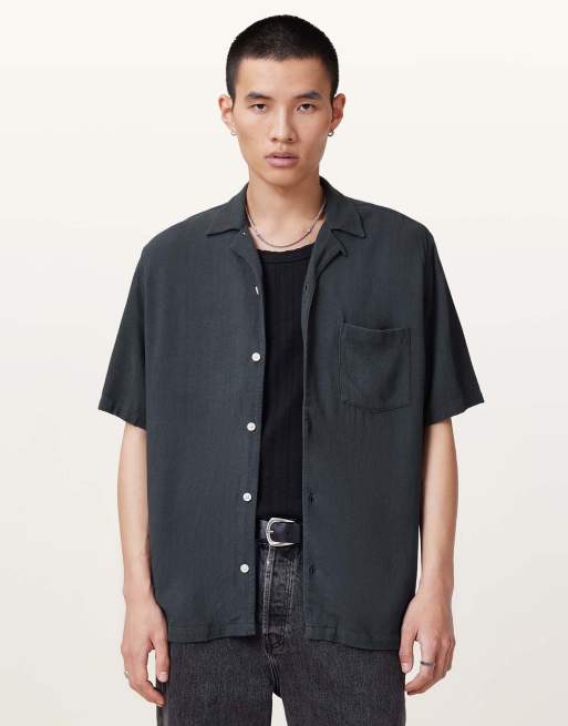 Camisa azul fuente de manga corta Cudi de AllSaints