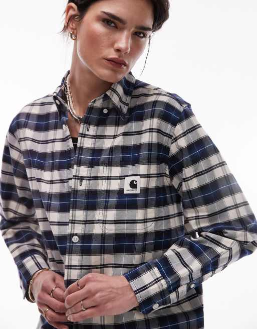 Camisa azul marino a cuadros Tarbell de Carhartt WIP , 3 de 4