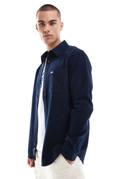 Camisa azul marino con logo de franela de Tommy Jeans - view 1