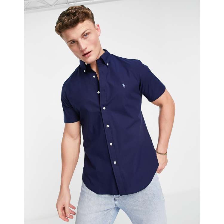 Camisa polo azul marino hotsell