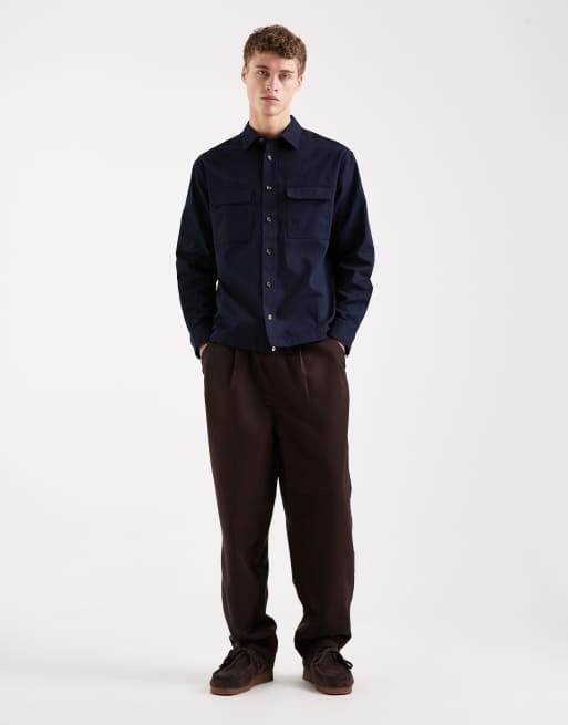 Camisa azul marino holgada de ASOS DESIGN, 2 de 5