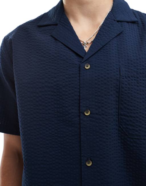 Camisa azul marino oscuro de sirsaca de ONLY & SONS (parte de un conjunto), 4 de 4