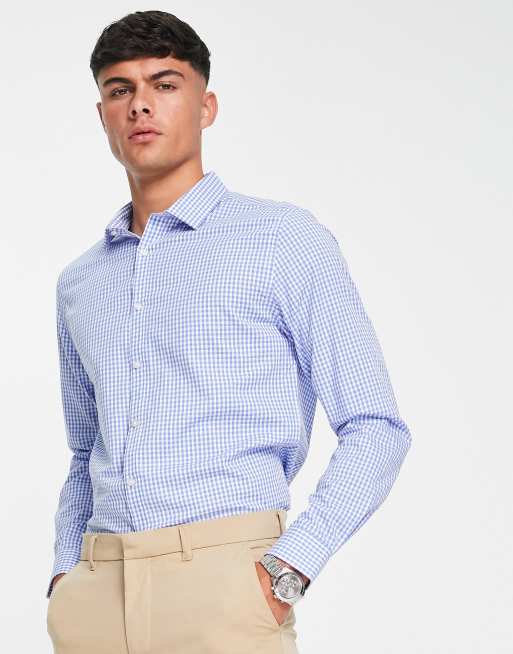 Camisa de hombre Tommy Hilfiger de manga larga diseño cuadros vichy en azul  celeste · Tommy Hilfiger · El Corte Inglés