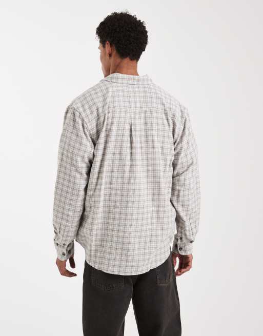 Camisa beis a cuadros de corte suelto de ONLY & SONS, 3 de 5