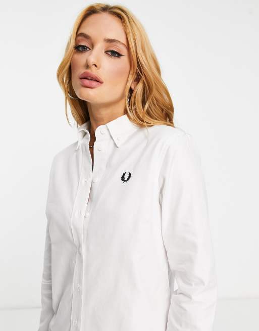 Camisa blanca fred perry sale