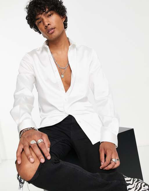 Camisa blanca ajustada de Twisted Tailor