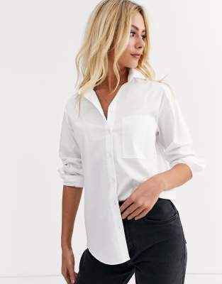 camisa blanca mujer asos