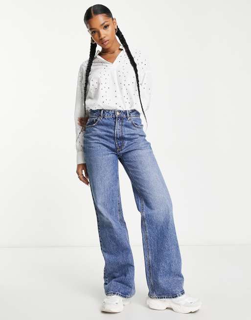 Camisa blanca con bordado inglés de Only, 4 de 4