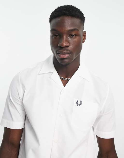 Camisa blanca fred perry hot sale