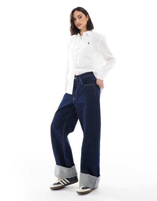 Camisa blanca con logo de lino de Polo Ralph Lauren