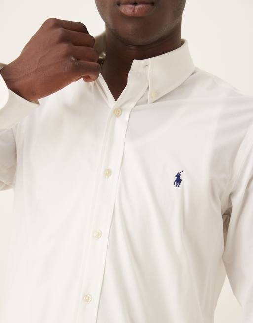 Camisa blanca de corte custom de popelina de Polo Ralph Lauren, 3 de 4
