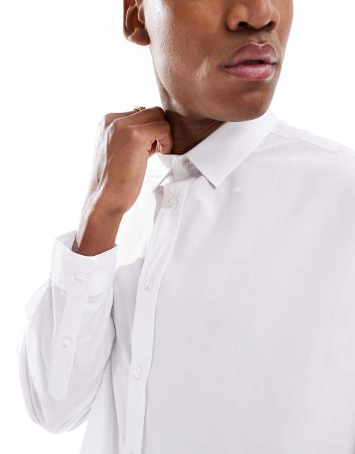 Camisa blanca de corte extragrande voluminoso de popelina de ASOS DESIGN, 2 de 4
