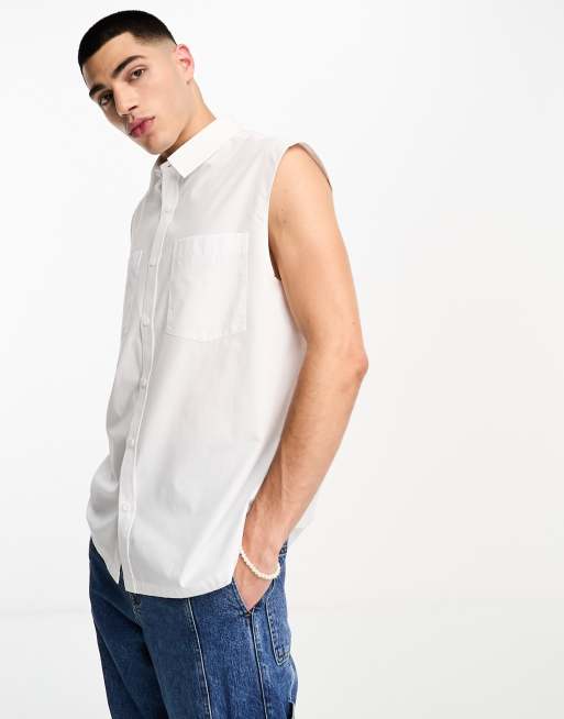 Camisa blanca best sale sin mangas