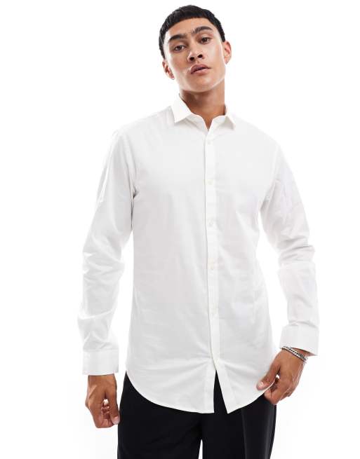 Camisa blanca de corte slim de Jack & Jones Premium