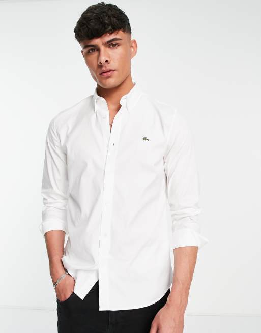 Camisa lacoste cheap blanca hombre