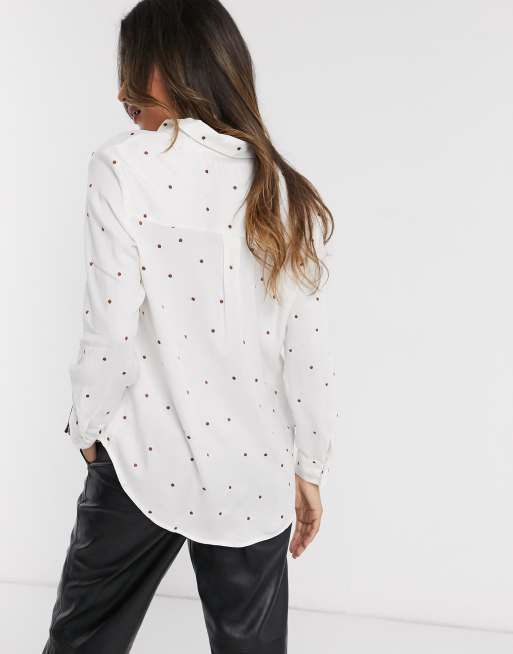 Mango discount camisa lunares