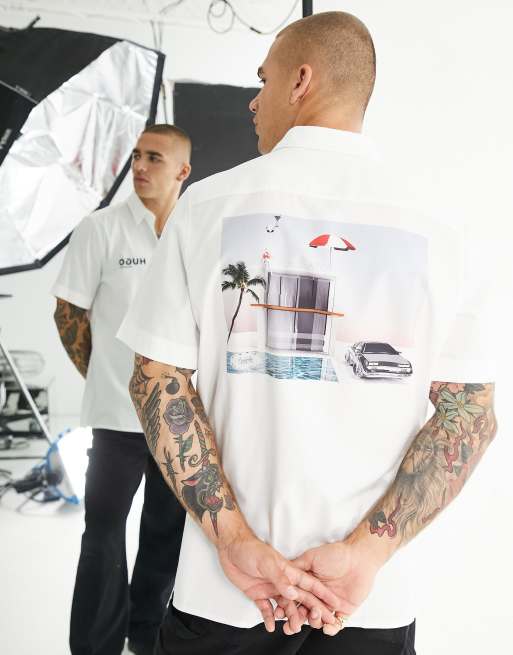 Camisa transparente blanca sale