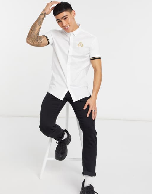 Camisa siksilk blanca hot sale