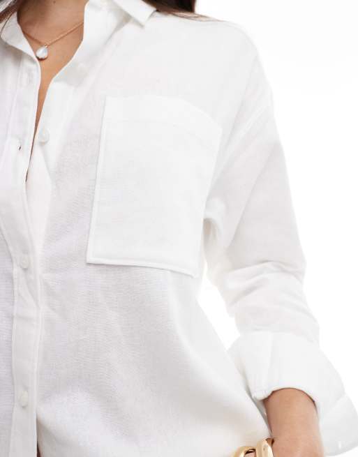 Camisa blanca hollister new arrivals