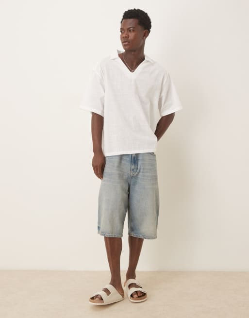 Camisa blanca extragrande sin cierres de tejido texturizado de ASOS DESIGN, 2 de 5